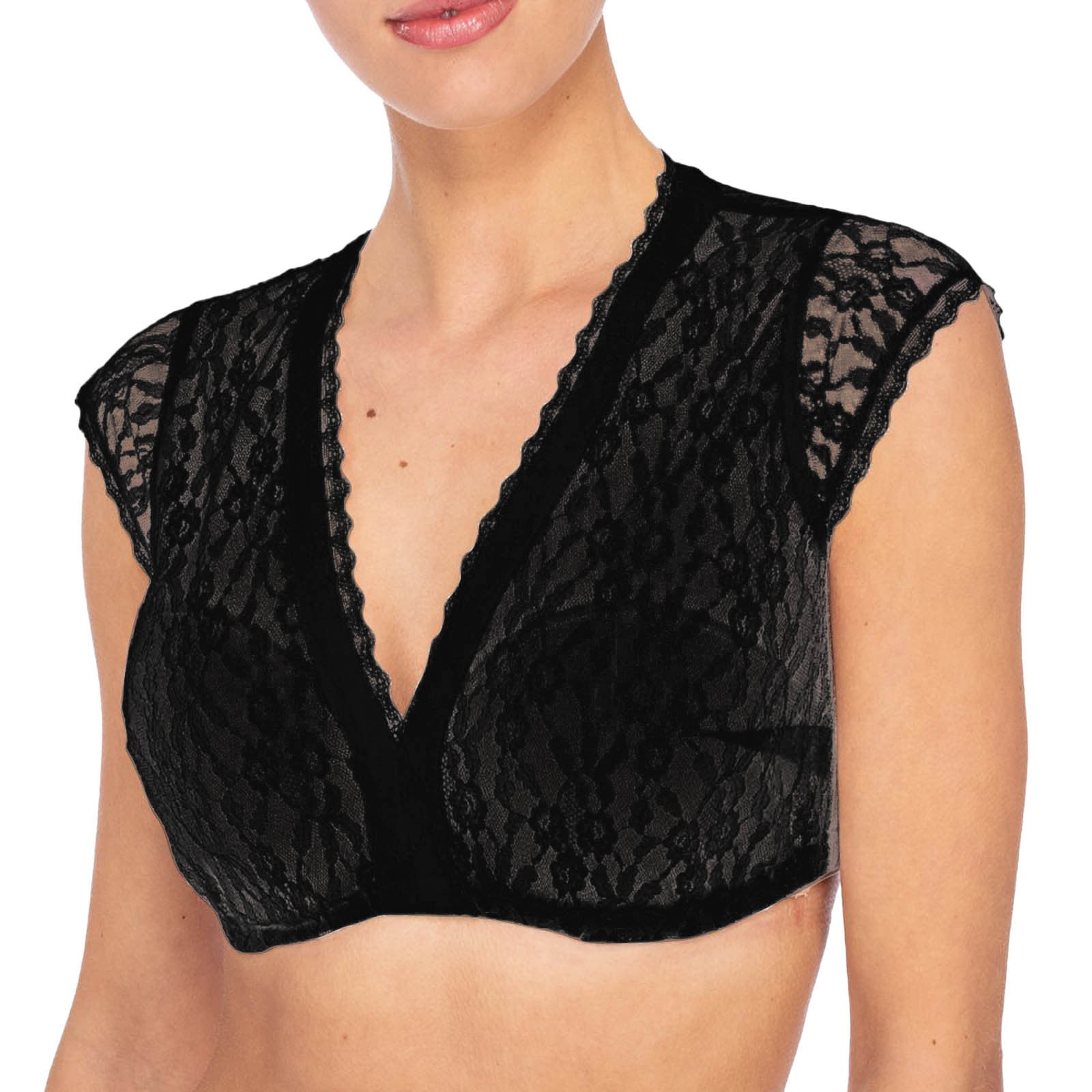 Women's Elegant Classical Top Regular Base Lace Stitching Small Shirt