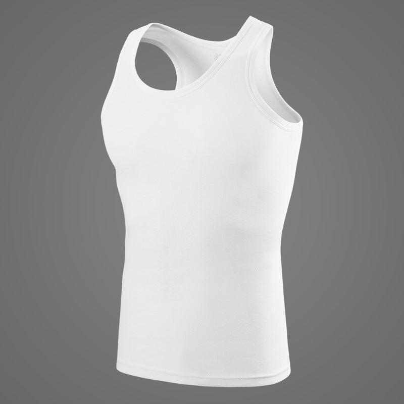 Mens Fitted Sports Vest Workout Base Layer Top For Fitness