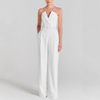 European And American Spring And Summer New Long Sleeve Inner Wear Foam Beads Stitching Jumpsuit