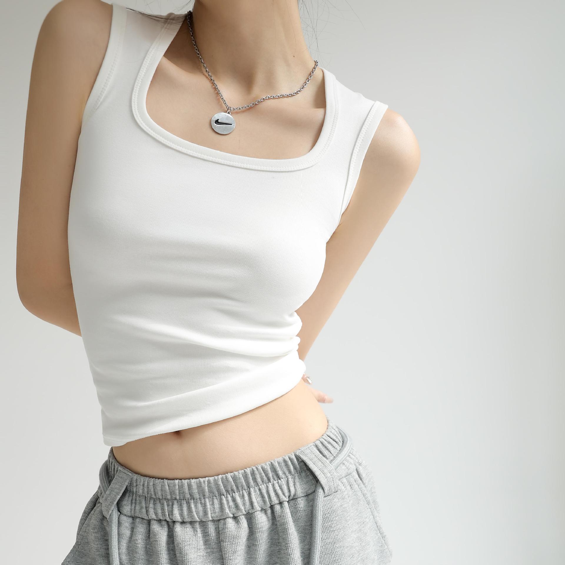 Suit Inner Wear Base Sleeveless Spaghetti Straps Midriff-baring Hot Girl Short Top
