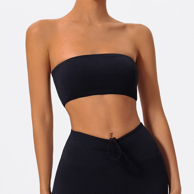 Tube Top High Elastic Breathability Comfortable Sports Yoga Inner Wear Hot Girl
