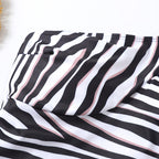 One Piece Swimsuit Striped Multicolor Ragged Back