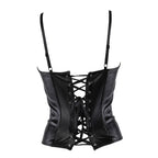 European And American Court PU Punk Tunic Women's Shoulder Strap Shapewear