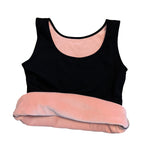 Womens Padded Thermal Figure-hugging Base Layer In A Solid Color
