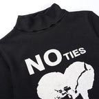 Letter Print Turtleneck Sweater Women's Inner Wear
