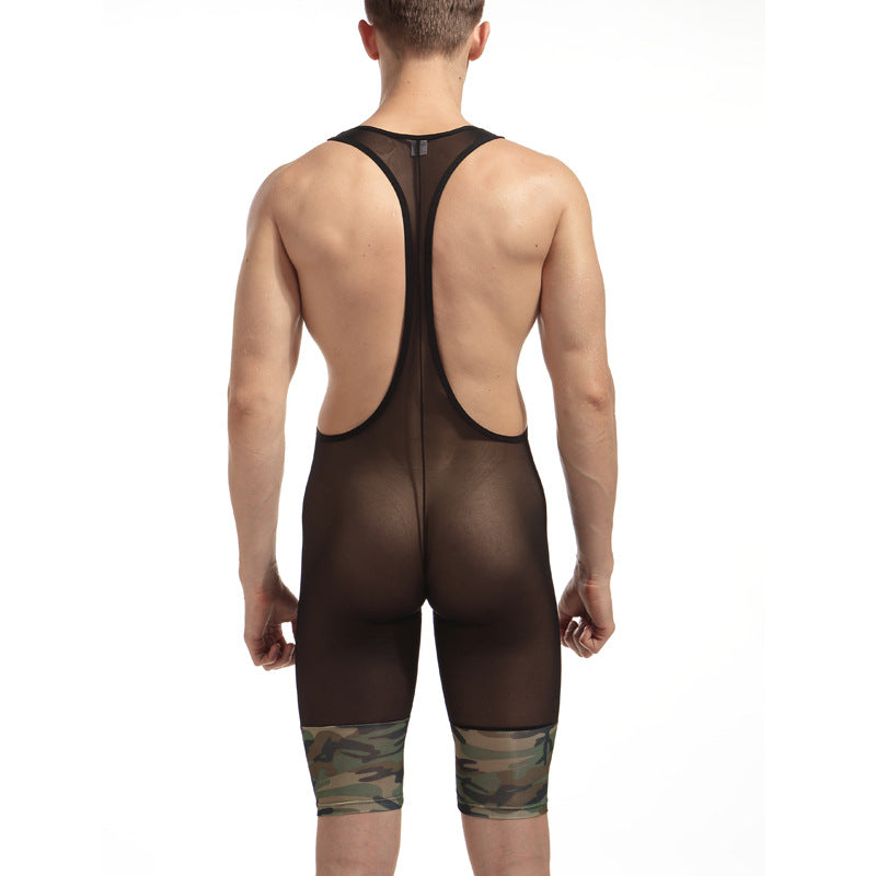 Men's Mesh Swimsuit One Piece Costume