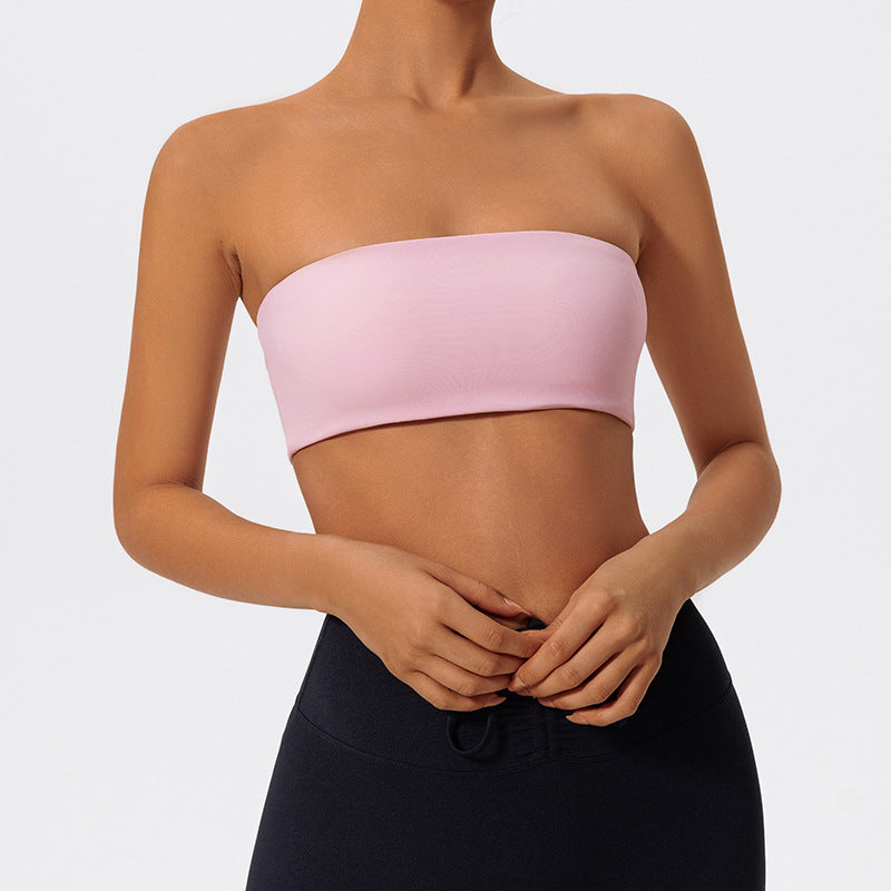 Tube Top High Elastic Breathability Comfortable Sports Yoga Inner Wear Hot Girl