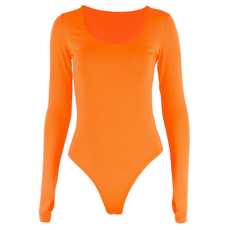 Base solid color slim-fit inner bodysuit