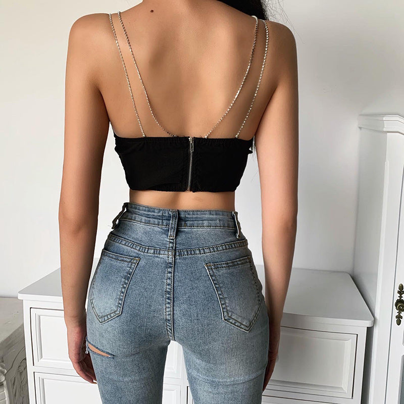 Fashion Sexy Lady Style Body Shaping Temperament Base Wrap Top