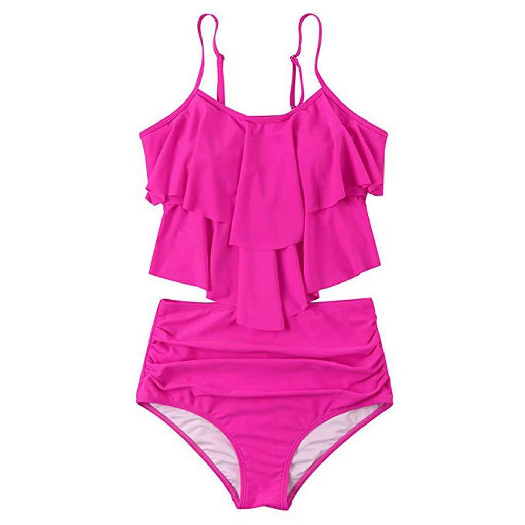 European and American Split Swimsuit Women's Ruffled Sexy Bikini Swimsuit