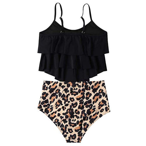 European and American Split Swimsuit Women's Ruffled Sexy Bikini Swimsuit