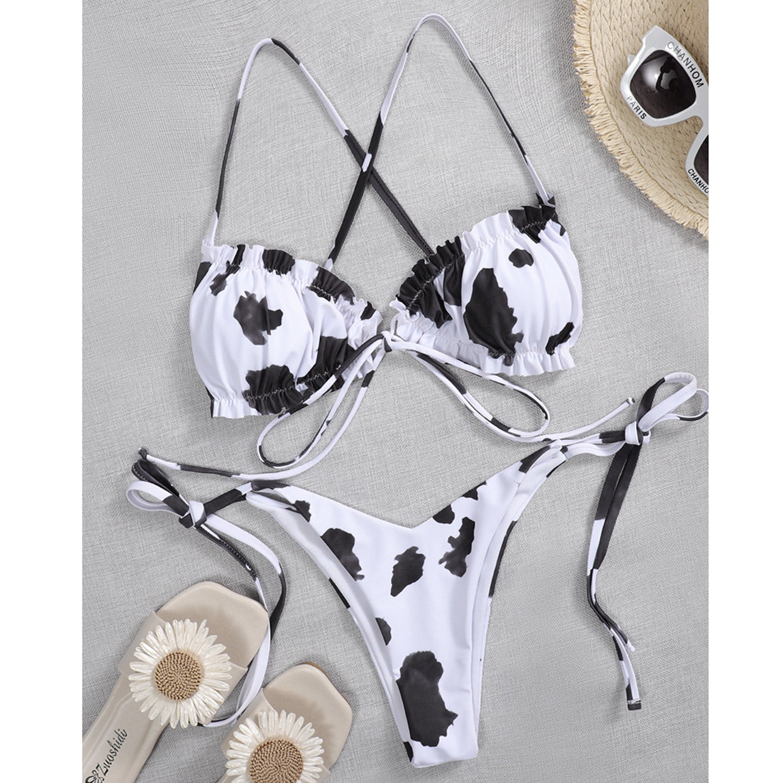 European And American Sexy Bikini Ladies Floral Swimsuit
