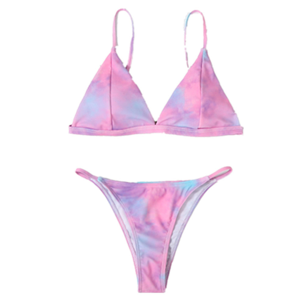 Stitching Bikini Pad Dye Printing Swimsuit Women