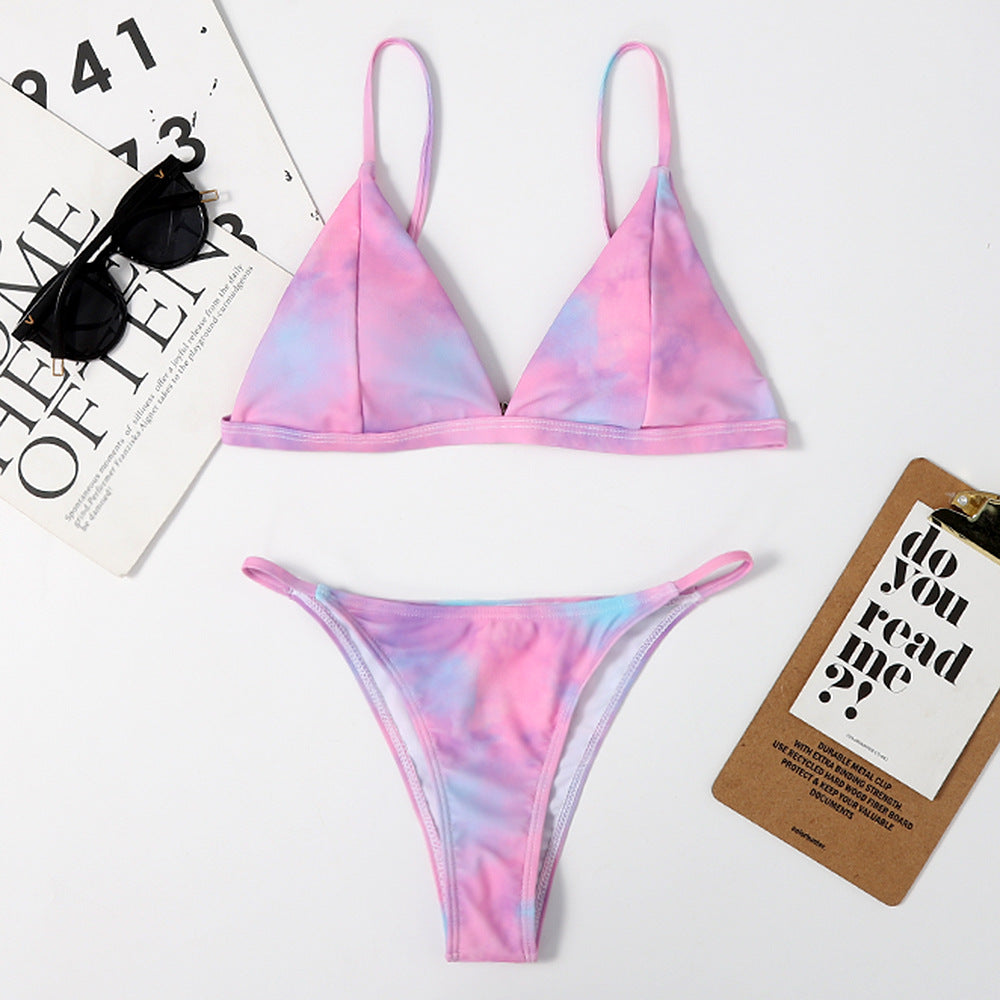Stitching Bikini Pad Dye Printing Swimsuit Women