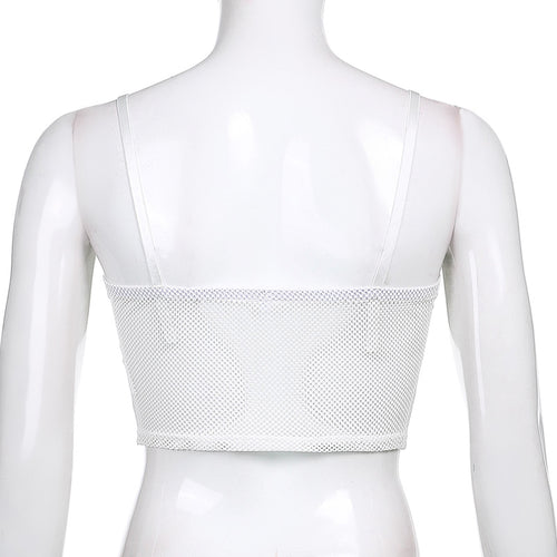 Bowknot Lace Petals V-Neck Hollow Mesh Base