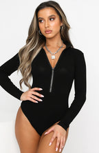 Women's Long Sleeve Stand-up Collar Slim Fit Jumpsuit