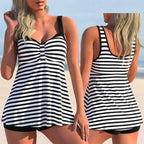 Women's Split Large Size Swimsuit Printed Skirt Swimwear