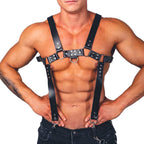 Men's Leather Shapewear PU Suspenders