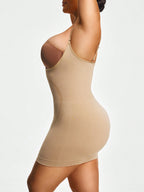 Women's Firm Control Full Coverage Shapewear Dress - Open-Bust Design With Adjustable Straps
