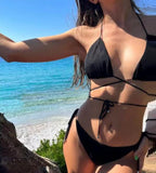 Beach Bath Sunbath Seamless Breathable Banded Bikini Swimsuit