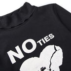 Letter Print Turtleneck Sweater Women's Inner Wear
