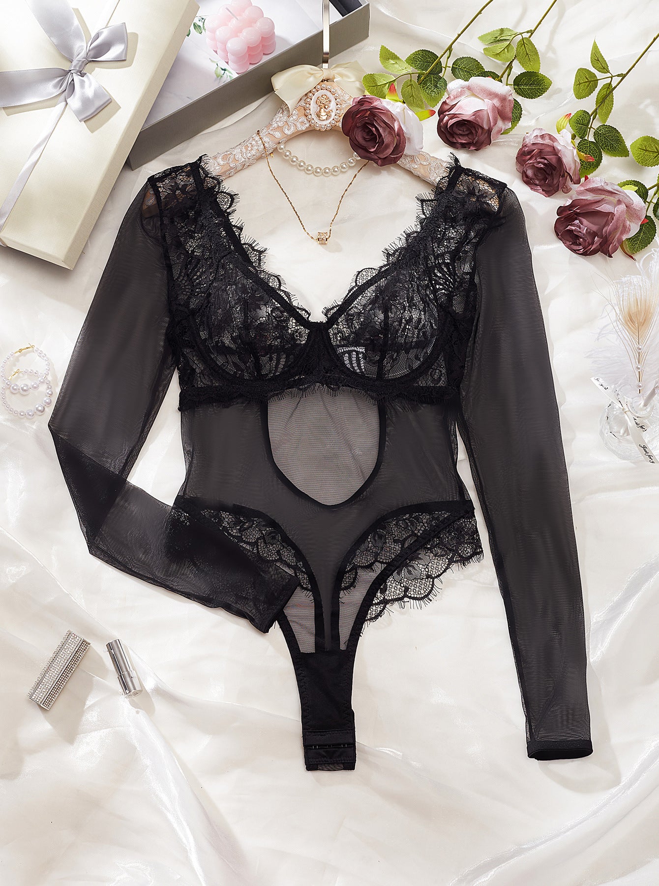 See-through Backless Comfortable Jumpsuit