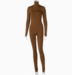 Solid color sexy tight bottomed Jumpsuit