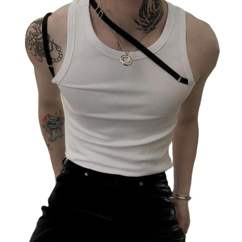 Beautiful Stitching Design Sense Inner Wear Stretch-fit T-shirt