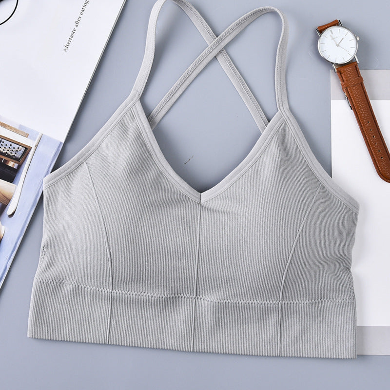 Large U Beauty Back Cross Sling Underwear Ladies Belt Chest Pad Anti-wardrobe Malfunction Base One-piece Tube Top Wrapped Chest For Women