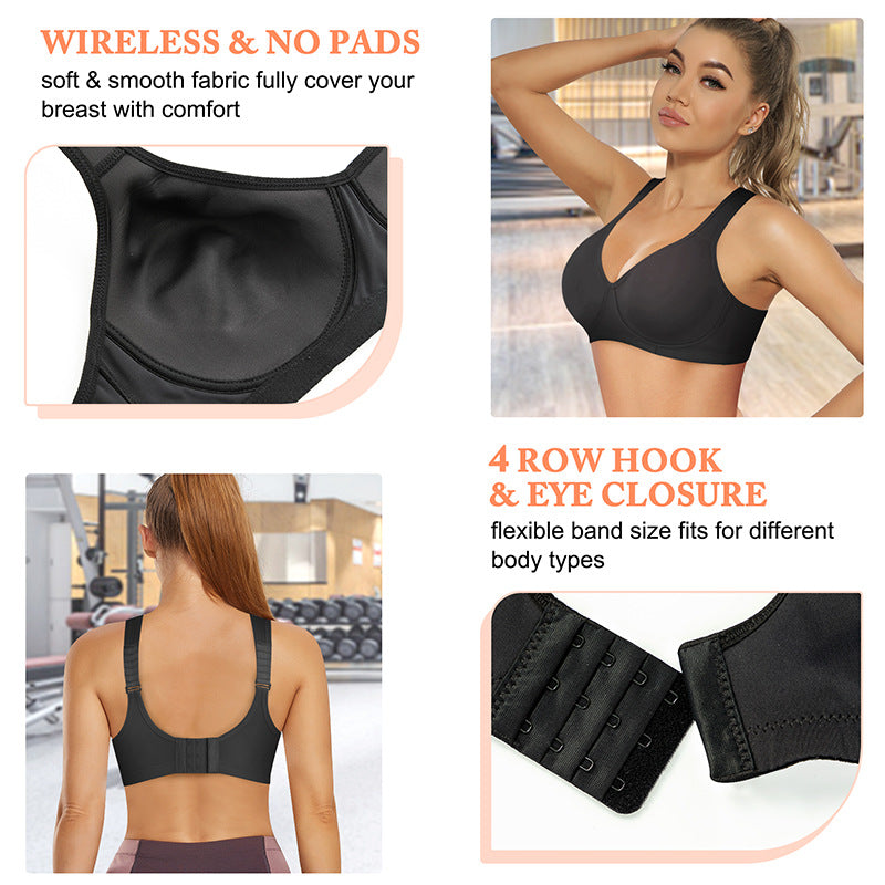 Adjustable-strap Shapewear Shockproof Bra