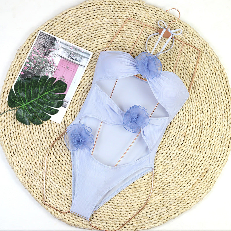 Women's Bikini 3D Flower One-piece Swimsuit