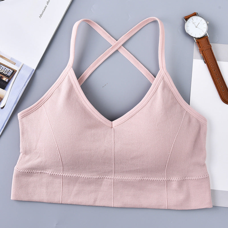 Large U Beauty Back Cross Sling Underwear Ladies Belt Chest Pad Anti-wardrobe Malfunction Base One-piece Tube Top Wrapped Chest For Women