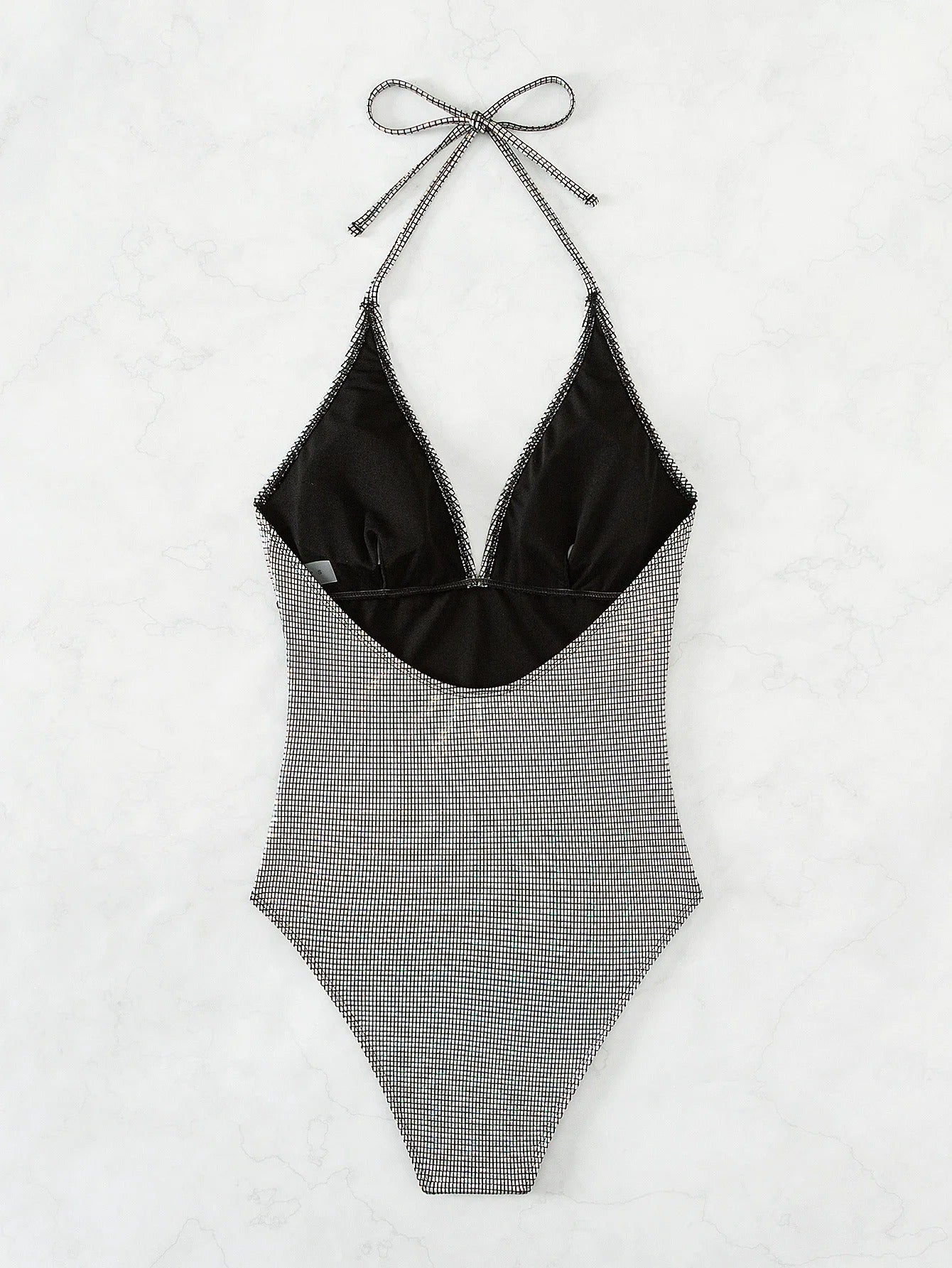 Silver Shiny Sexy One Piece Swimsuit