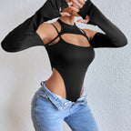 Women's Design Sense Finger Slings Halter Neck Jumpsuit