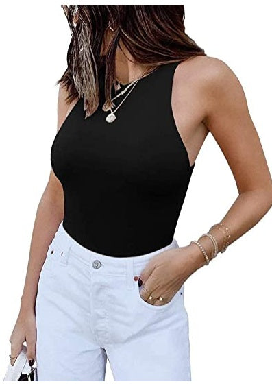 Sexy Summer Outerwear One-piece Bottoming Sleeveless Sexy Seamless Inner Buckle