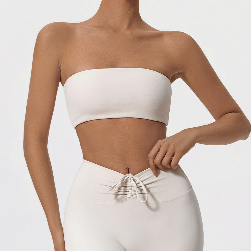 Tube Top High Elastic Breathability Comfortable Sports Yoga Inner Wear Hot Girl