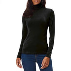 Solid Color High-neck Long-sleeved Base Layer