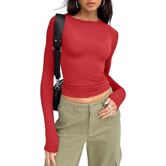 Women's Base-layer Round-neck Long-sleeve Top