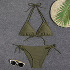 New Bikini Women's Swimsuit Printed Halter Series
