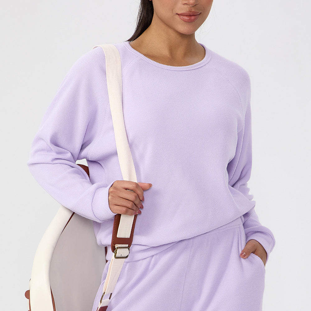 Womens Loose-fitting Long-sleeve Athletic Top