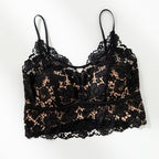 French-style Lace Mesh Camisole With Chest Pads Lightweight Outerwearbase Layer Top
