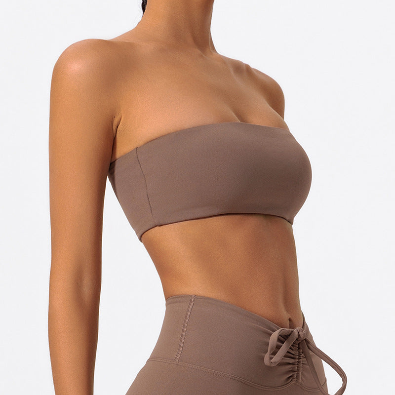 Tube Top High Elastic Breathability Comfortable Sports Yoga Inner Wear Hot Girl