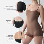 Lace Edge Adjustable Jumpsuit Skinny Inner Match Vest