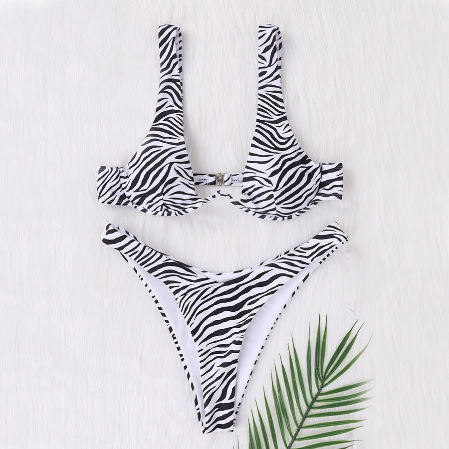 Double-strap Swimsuit With Chest Pads