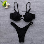 New plain multicolor flip flop bikini swimsuit