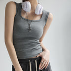 Suit Inner Wear Base Sleeveless Spaghetti Straps Midriff-baring Hot Girl Short Top