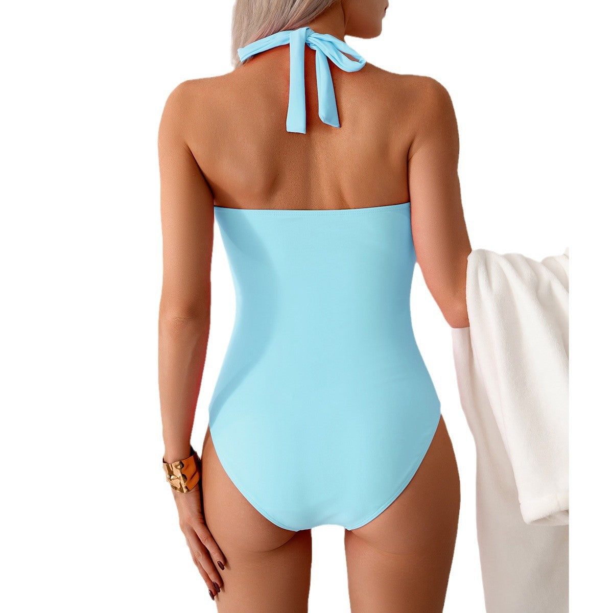 Women's Sports Swimsuit Bikini Solid Color Jumpsuit