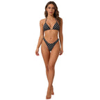 Leopard-print Triangle Bikini Womens Two-piece Swimsuit
