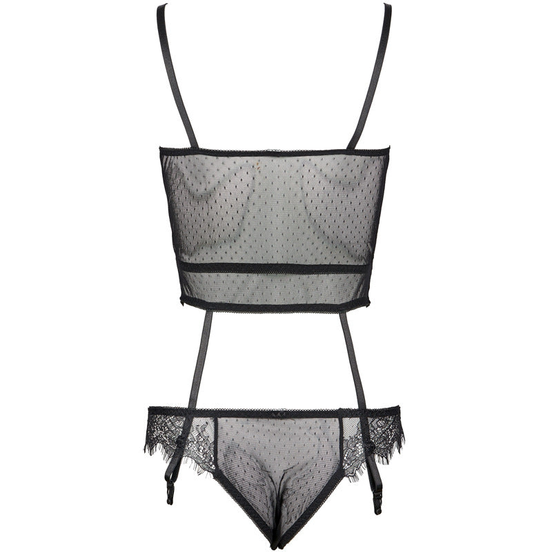 French Lace See-through Underwear With Steel Ring Sexy Inner Wear