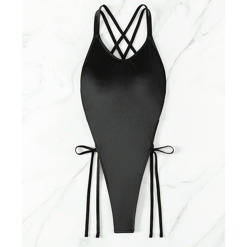Summer Beach Lace-up One-piece Swimsuit